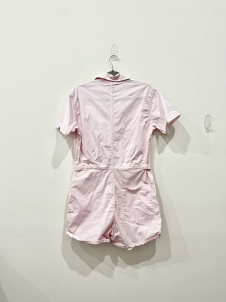 Pistola Parker Denim Button Front One Piece Romper Light Pink Women's Size Small