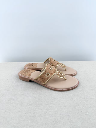 Jack Rogers cork and leather thong sandals, 9.5