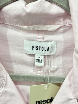 Pistola Parker Denim Button Front One Piece Romper Light Pink Women's Size Small