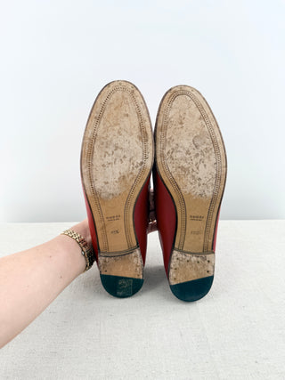 Gucci leather horse bit loafers, 41.5