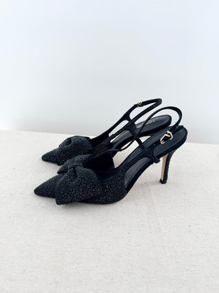 Larroude elle pumps with crystal embellished bow, 10