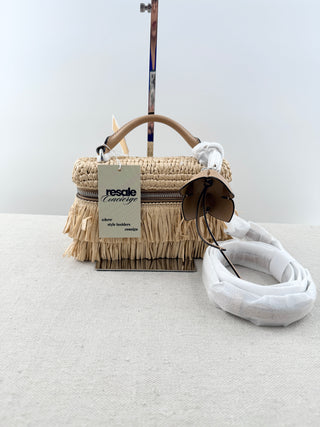 Michael Kors raffia jana bag