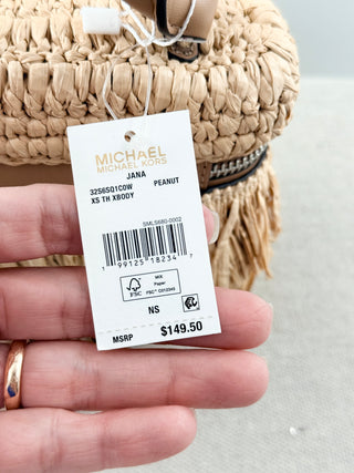 Michael Kors raffia jana bag