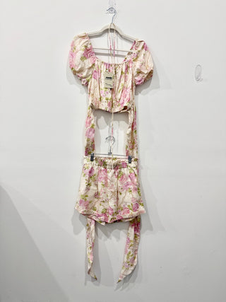 Spell and the Gypsy Collective Rose Garden Crop Top & High Rise Shorts Set Small