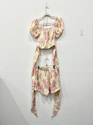 Spell and the Gypsy Collective Rose Garden Crop Top & High Rise Shorts Set Small