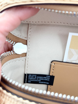 Michael Kors raffia jana bag