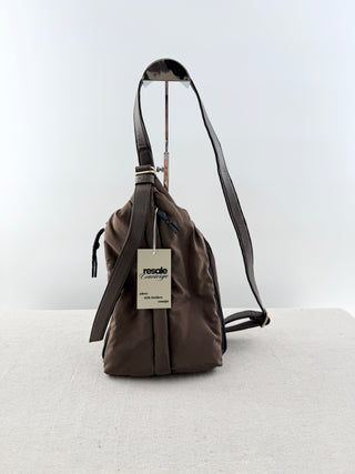 Rag & Bone nylon and leather trim sling backpack