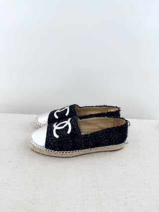 Chanel tweed and leather espadrilles, 37