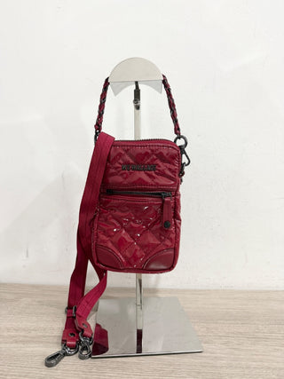 MZ wallace patent quilted cross body phone bag