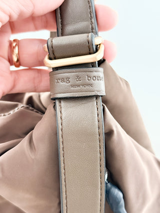 Rag & Bone nylon and leather trim sling backpack