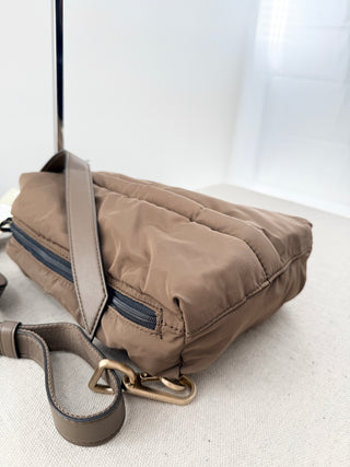 Rag & Bone nylon and leather trim sling backpack