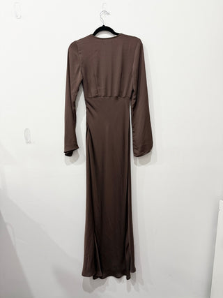 Rumored front tie cut out long dress, XS