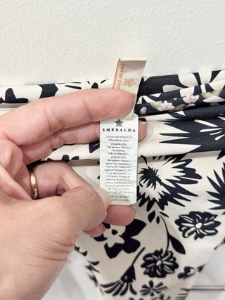 Smeralda Carmen Ela Bikini Top & Carlotta Bikini Bottom Set Black White Womens L