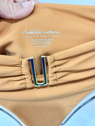 Aventura Seraphina Top & Terra Glow Bottom Bikini Set Marigold Women's Medium