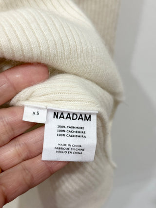 Naadam ribbed 100% cashmere hoodie, XS