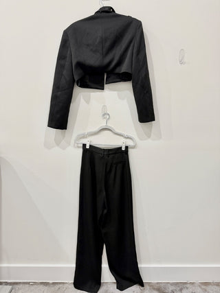 NWT Parentezi The Show Room Quinn Jacket & Patterson Pants Set Black Women's XS