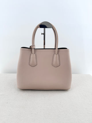 Prada double bag in saffiano leather medium, medium