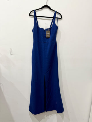 Likely Constance Front Slit Bodycon Mermaid Formal Gown Navy Women's Size 8