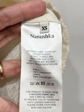 Nanushka textured set crop blazer and mini skirt, XS