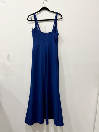 Likely Constance Front Slit Bodycon Mermaid Formal Gown Navy Women's Size 8