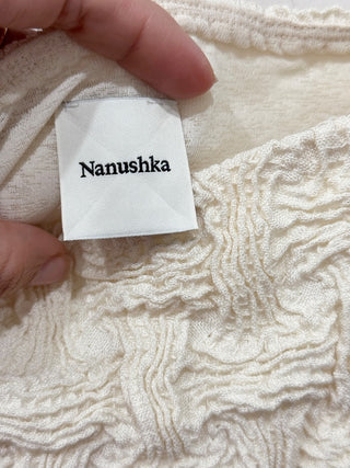Nanushka textured set crop blazer and mini skirt, XS