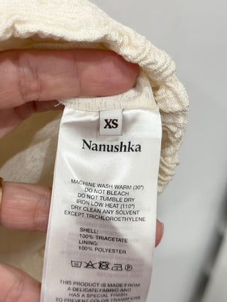 Nanushka textured set crop blazer and mini skirt, XS
