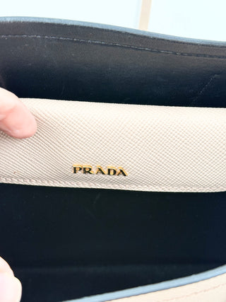 Prada double bag in saffiano leather medium, medium
