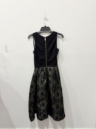 Ted Baker Flamie Jacquard Fit & Flare Midi Ballerina Dress Black Women's Size 2