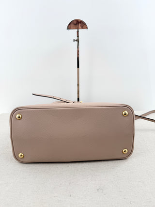Prada double bag in saffiano leather medium, medium