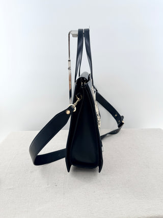 Valentino Orlandi leather embroidered tote bag