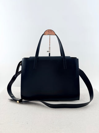 Valentino Orlandi leather embroidered tote bag