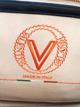 Valentino Orlandi leather embroidered tote bag