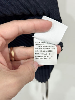 NWT Homme Plisse Issey Miyake Pleated Short Sleeve T-Shirt Top Black Men's 2 / M