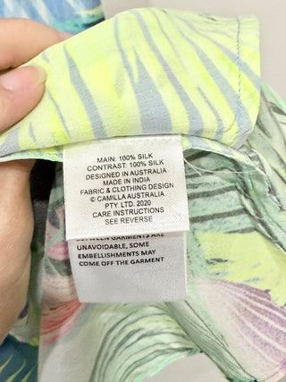 NWT Camilla Botanical Print Drop Shoulder Playsuit What's Your Vice Women's XS