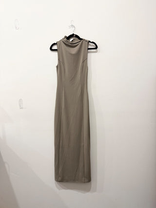 Meshki taylor draped crepe maxi dress, XS