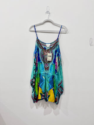 Camilla Amazonian Silk Drop Shoulder Playsuit Age of Asteria Women's Size Small