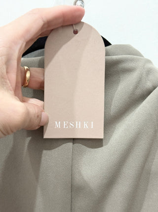 Meshki taylor draped crepe maxi dress, XS