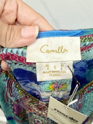 Camilla Amazonian Silk Drop Shoulder Playsuit Age of Asteria Women's Size Small