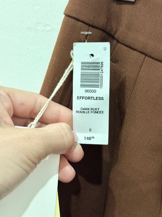 Wilfred effortless pants in dark rust, 0