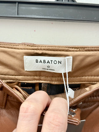 Babaton faux leather pants, 0