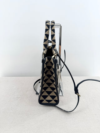 Prada canvas symbole small bag with long strap