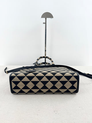 Prada canvas symbole small bag with long strap