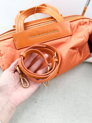 Marc Jacobs nylon and leather tote bag with strap