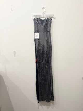 Miss Circle strapless sequin long dress, XS