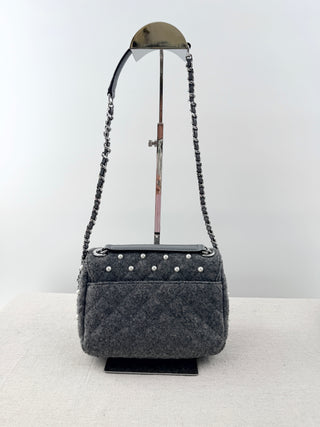 Michael Kors small felt pearl embellished shoulder bag