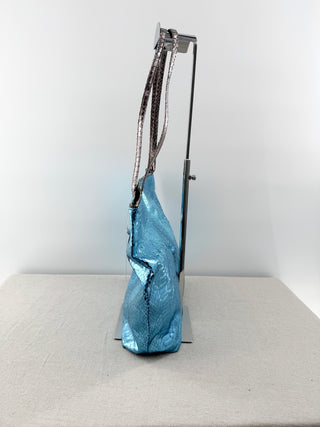 Carlos Falchi metallic small tote bag