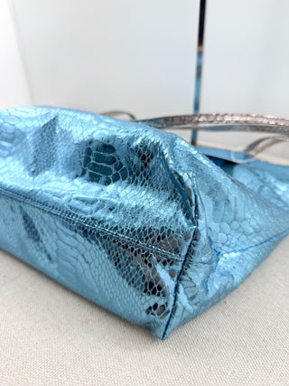 Carlos Falchi metallic small tote bag