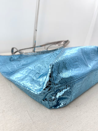Carlos Falchi metallic small tote bag
