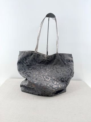 Carlos Falchi suede textured large tote bag