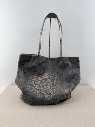 Carlos Falchi suede textured large tote bag